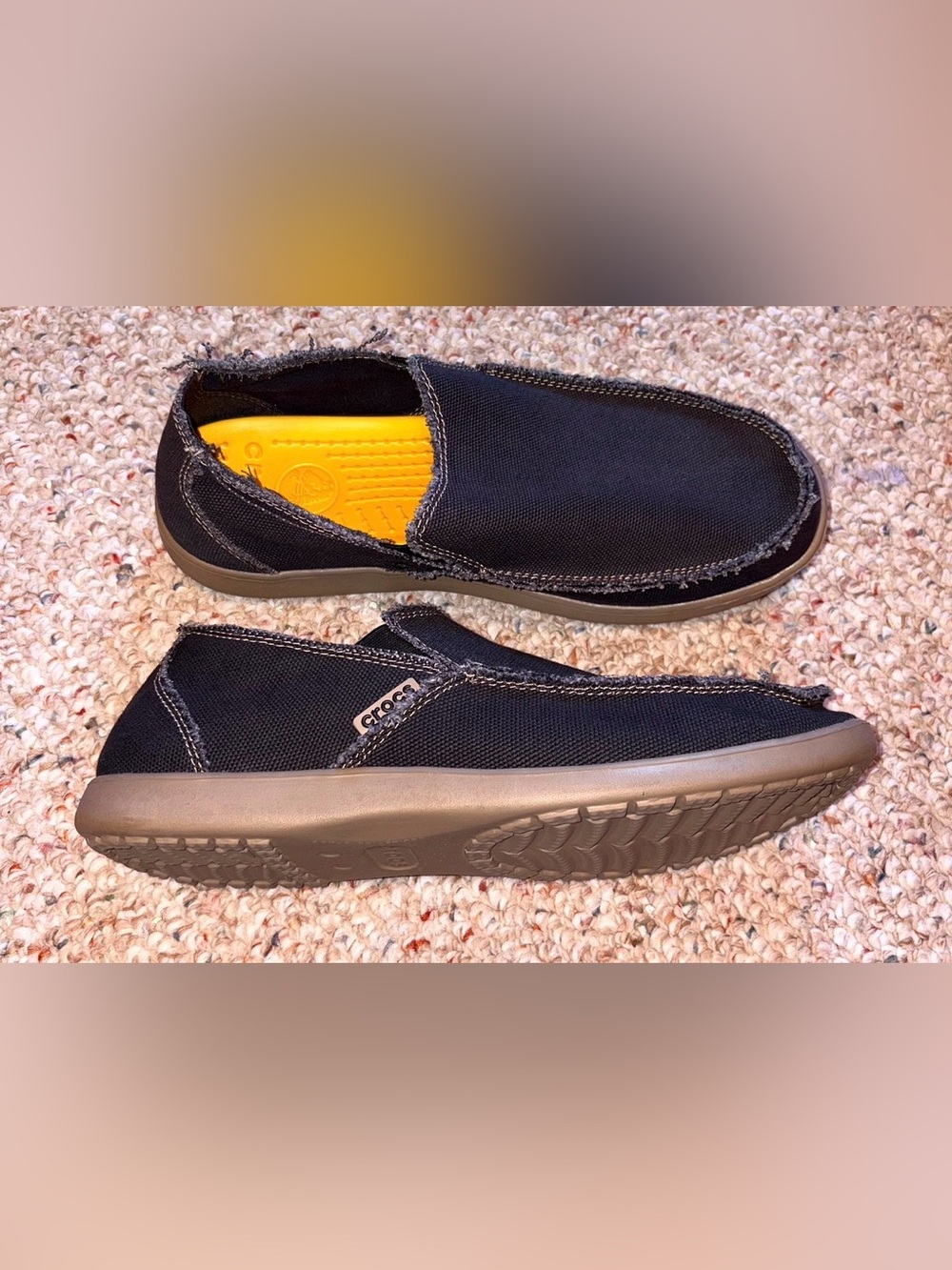 Men’s Crocs NWOT Navy Santa Cruz Rubber Loafers Size 12